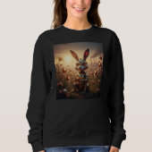 Robot Rabbit in Steampunk Flower Field Trui (Voorkant)