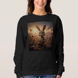 Robot Rabbit in Steampunk Flower Field Trui