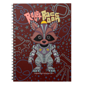 Robot Raccoon Spiral Notitieboek