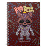 Robot Raccoon Spiral Notitieboek (Voorkant)