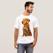 Robot Retriever � Futuristic Mecha Dog T-shirt (Voorkant volledig)