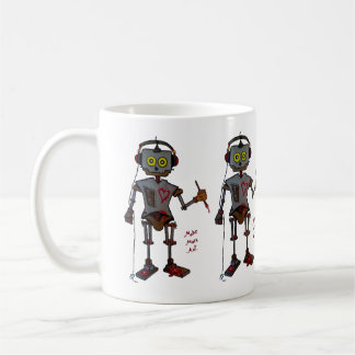 Robot retro futuristic street art cartoon koffiemok
