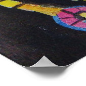 Robot Retro pop kunst Poster (Hoek)