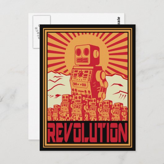 Robot Revolt Briefkaart (Voorkant / Achterkant)