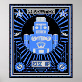 Robot Revolution Blue Poster (Voorkant)