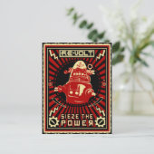 Robot Revolution Red Briefkaart (Staand voorkant)