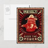 Robot Revolution Red Briefkaart (Voorkant / Achterkant)
