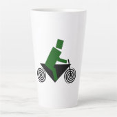 Robot, Rijden, Fiets Latte Mok (Voorkant)