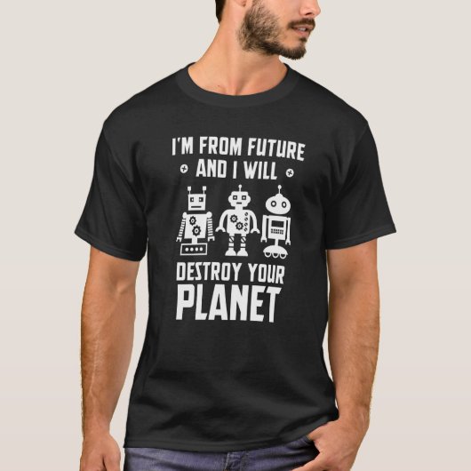 Robot Robotic Robotics Engineer Artifical Intellig T-shirt (Voorkant)