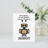 Robot Robotica Grappig Briefkaart (Staand voorkant)