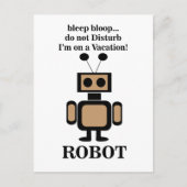 Robot Robotica Grappig Briefkaart (Voorkant)