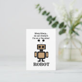 Robot Robotica Grappig Visitekaartje (Staand voorkant)