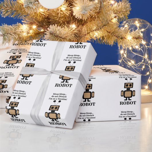 Robot Robotica Technologie Grappig Cadeaupapier (Feestdagen)