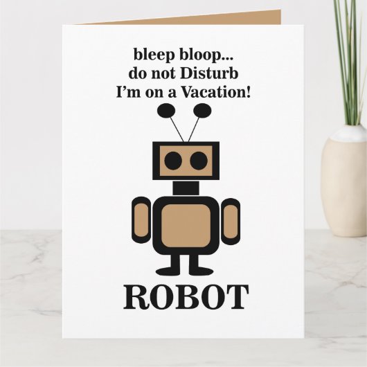 Robot Robotica Technologie Grappig Kaart (Voorkant)