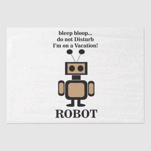 Robot Robotica Technologie Grappig Tissuepapier (Voorkant)