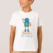 Robot Robotics Birthday Shirten voor jongens T-shirt (Voorkant)