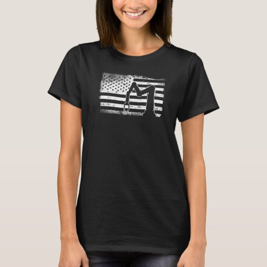 Robot Robotics Engineer American Flag T-shirt (Voorkant)