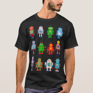 Robot Robotics Retro Team 12 Speelgoed Fun Eng AI  T-shirt