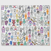 Robot Robotics World Wrapping Paper Cadeaupapier (Vlak)