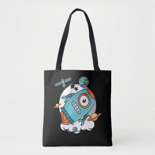 Robot Rocket Galaxy Astronaut Robots Tote Bag (Voorkant)
