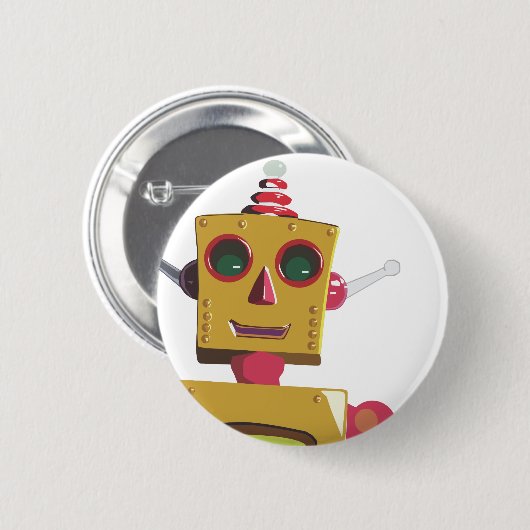 Robot Ronde Button 5,7 Cm (Voorkant /achterkant)