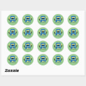 Robot Ronde Sticker (Vel)