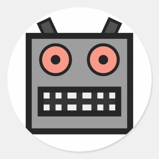 ROBOT RONDE STICKER (Voorkant)