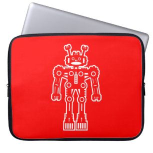 Robot - Rood Laptop Sleeve