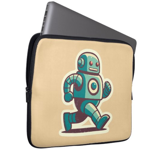 Robot Runner Laptop Sleeve (Voorkant Rechts)