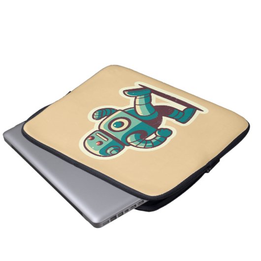 Robot Runner Laptop Sleeve (Voorkant onderkant)