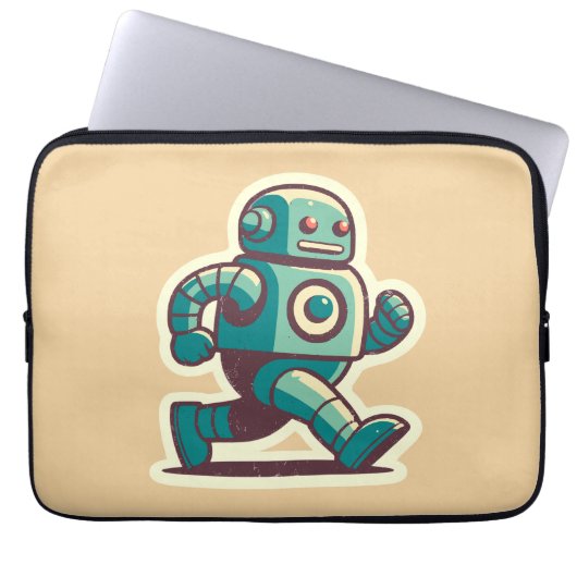 Robot Runner Laptop Sleeve (Voorkant)