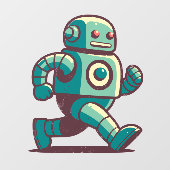 Robot Runner Raamsticker (Vel)