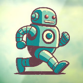 Robot Runner Raamsticker (Vel 3)