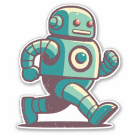 Robot Runner Sticker