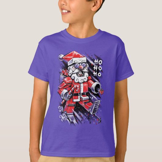 Robot Santa Claus T-shirt (Voorkant)