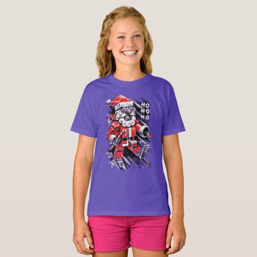 Robot Santa Claus T-shirt (Voorkant volledig)