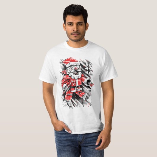 Robot Santa Claus T-shirt (Voorkant volledig)
