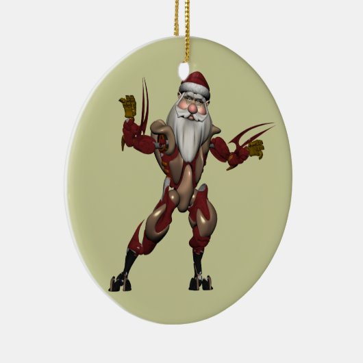 Robot Santa Keramisch Ornament (Rechts)