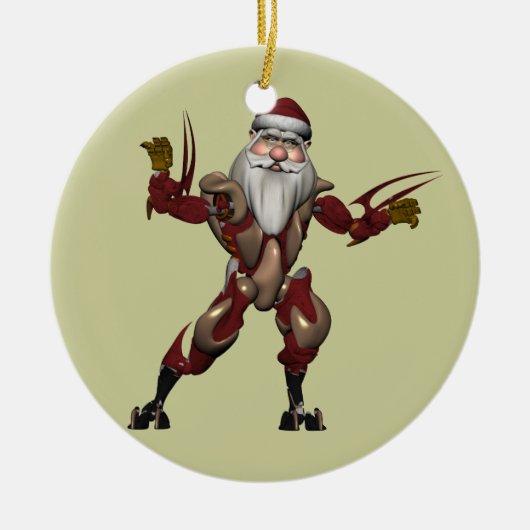 Robot Santa Keramisch Ornament (Voorkant)