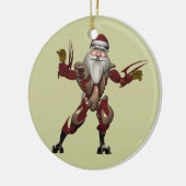 Robot Santa Keramisch Ornament (Links)