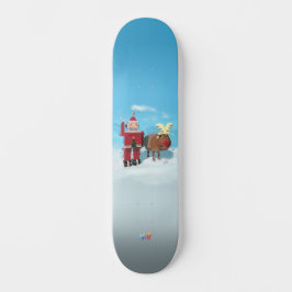 Robot Santa & Oh Deer Kerstvakantieavontuur Persoonlijk Skateboard