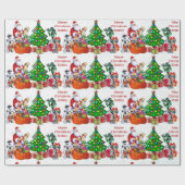 Robot Santa zijn lijst jongen naam kerst controler Cadeaupapier (Vlak)