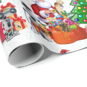 Robot Santa zijn lijst jongen naam kerst controler Cadeaupapier (Rol Hoek)