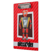 Robot; Scarlet Red Stripes Klembord (Links)