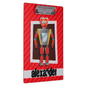 Robot; Scarlet Red Stripes Klembord (Rechts)
