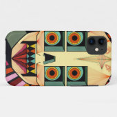 robot schedel Case-Mate iPhone case (Achterkant (horizontaal))