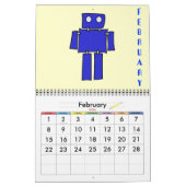 Robot sci-fi cartoon leuke science fiction kalender (Feb 2026)