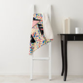 Robot sherpa deken voor meisjes. Aangepaste naam. (In situ)