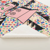 Robot sherpa deken voor meisjes. Aangepaste naam. (3/4)