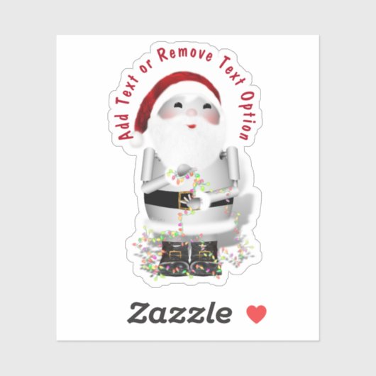 Robot Sinterklaas Kerstmis Sticker (Vel)
